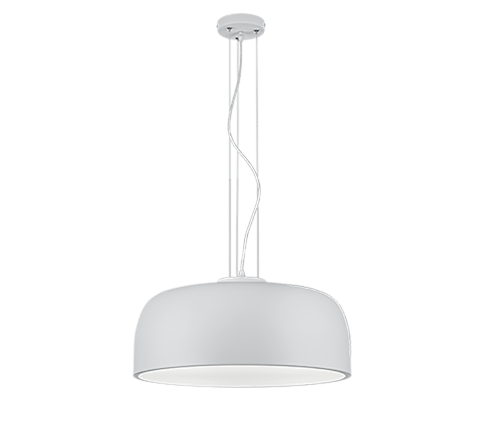 Suspension ronde pour cuisine en métal blanc
