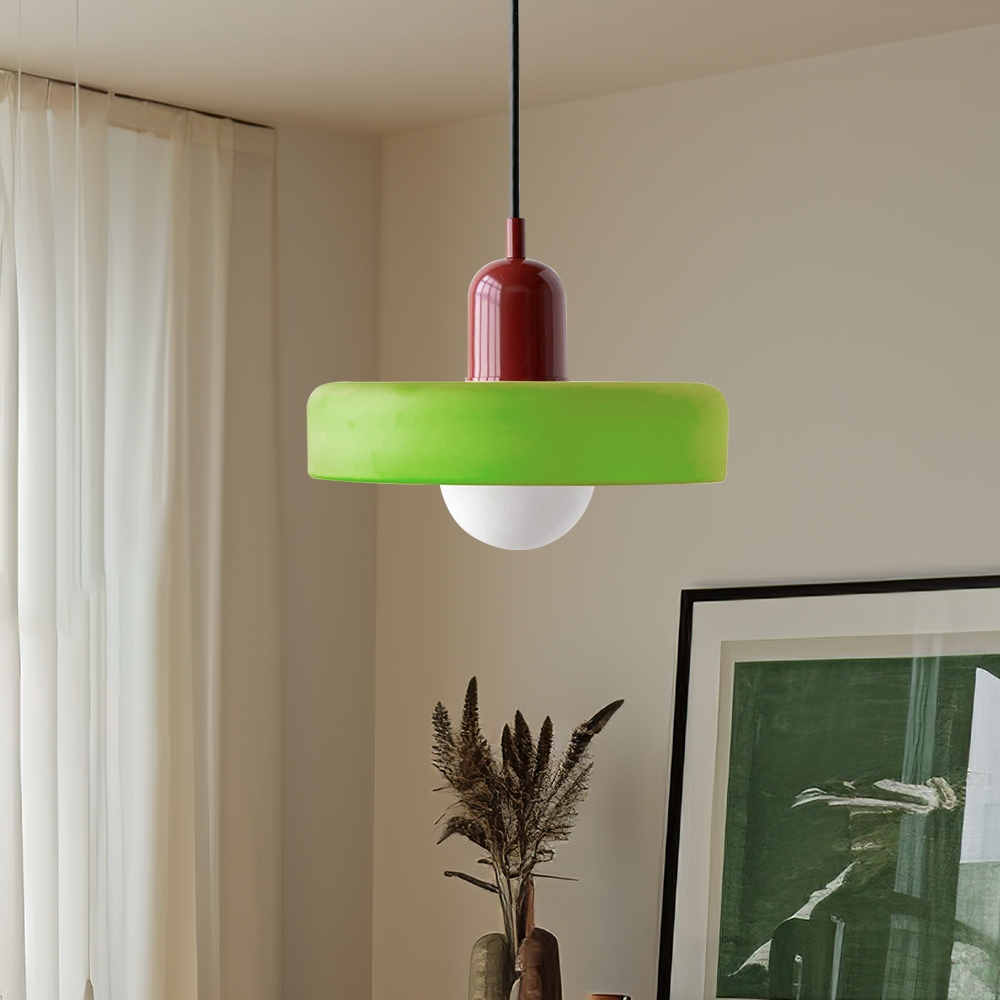 Suspension Bauhaus Verre Coloré - Lumina 18