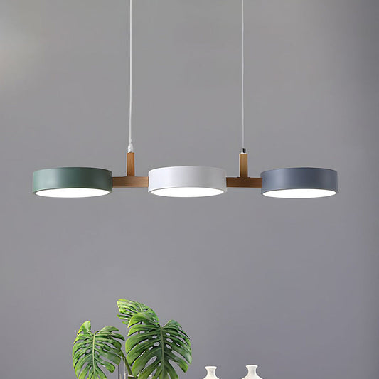 Suspension Contemporaine Métallique / Bois