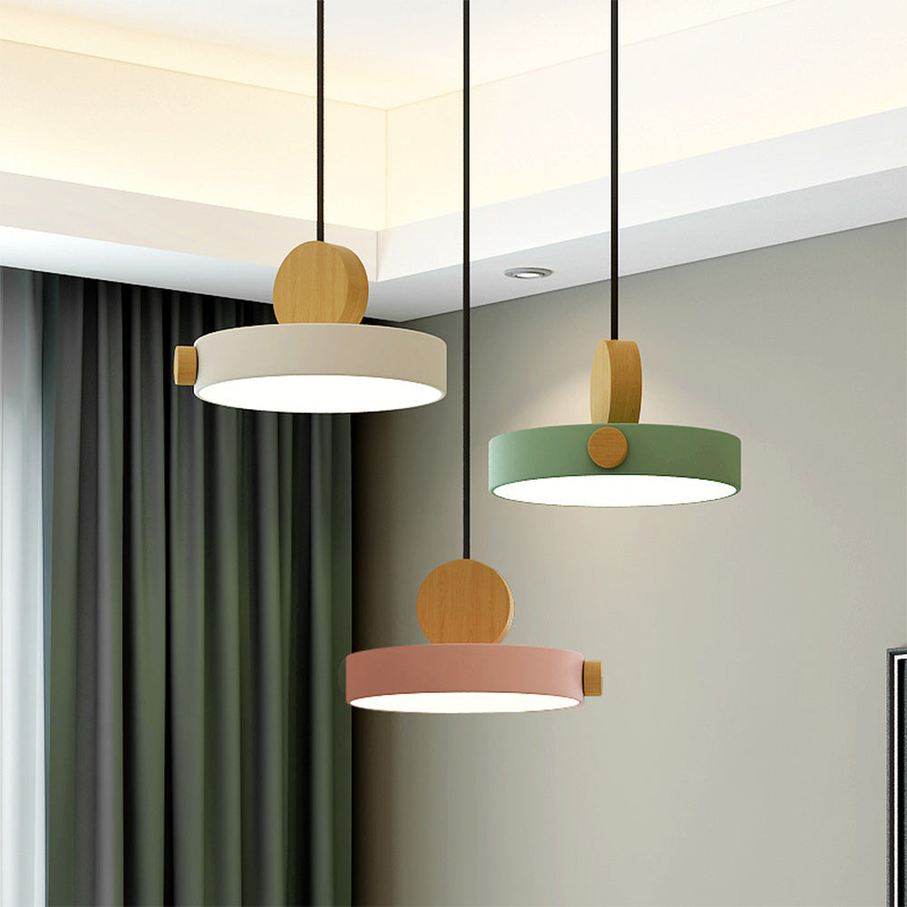 Suspension Moderne LED Colorée - RoundWood 0