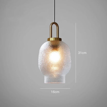 Suspension Moderne Verre Givré - Elara 8