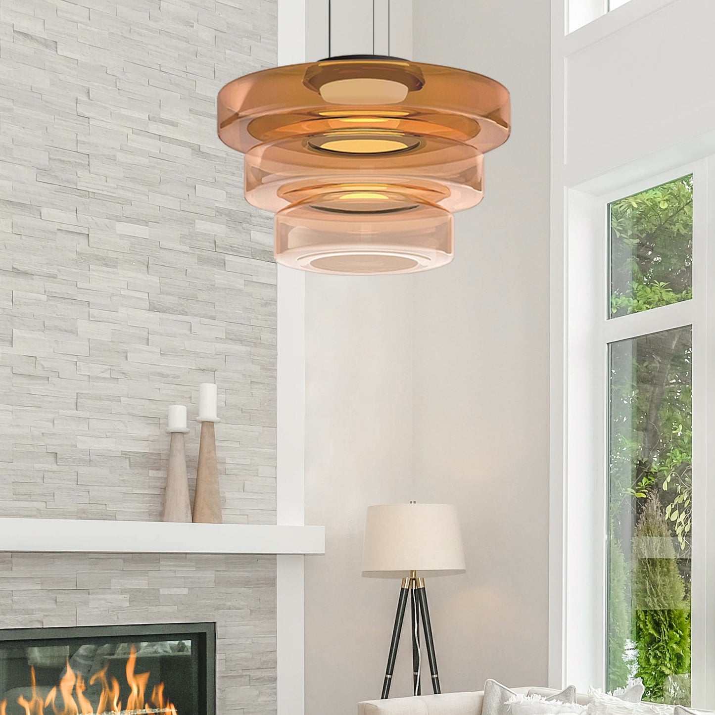 Suspension Moderne en Verre - Elara 6