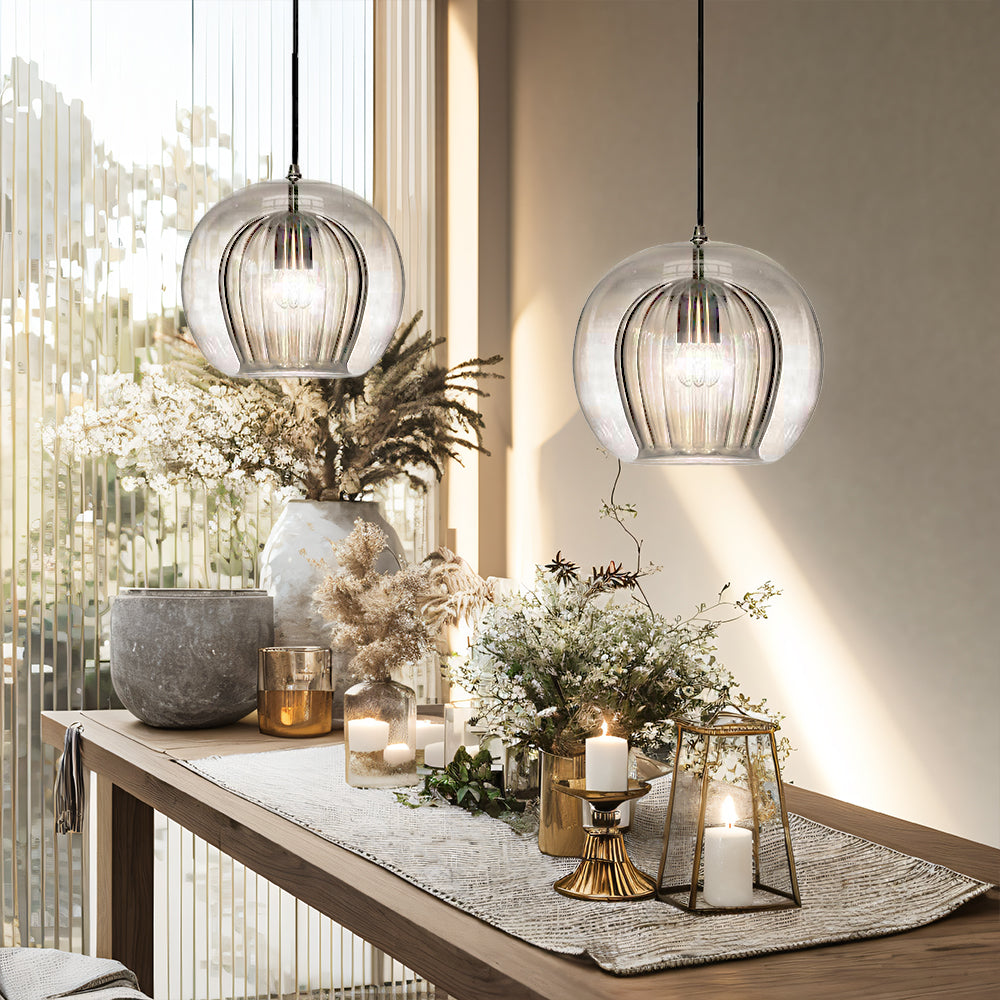 Suspension Moderne en Verre Sphérique - Lumina 9