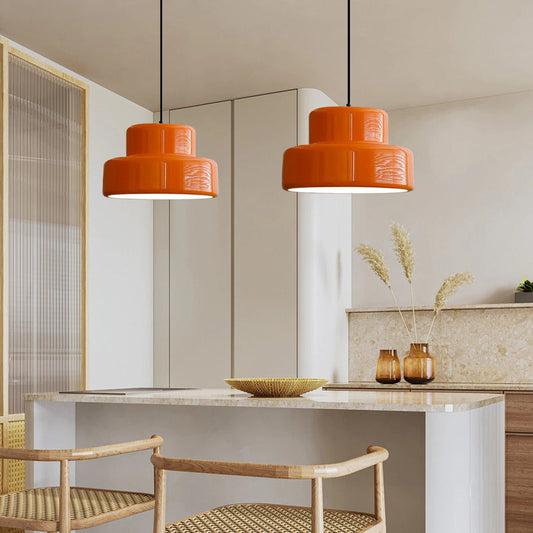 Suspension Vintage Bauhaus Orange - Luminara 0