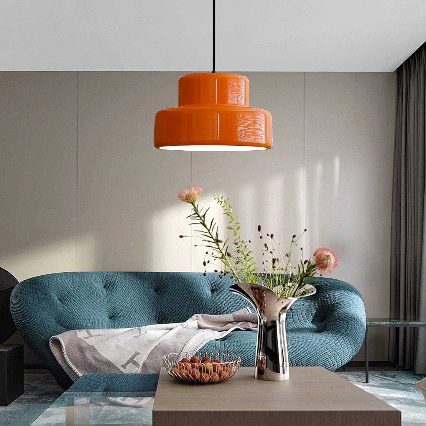 Suspension Vintage Bauhaus Orange - Luminara 2