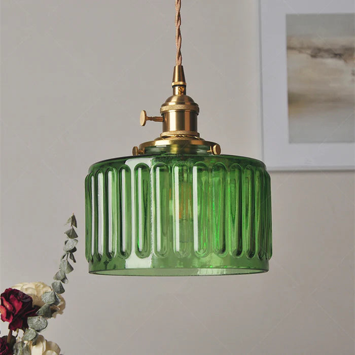 Suspension Vintage en Verre - Cylindra 0