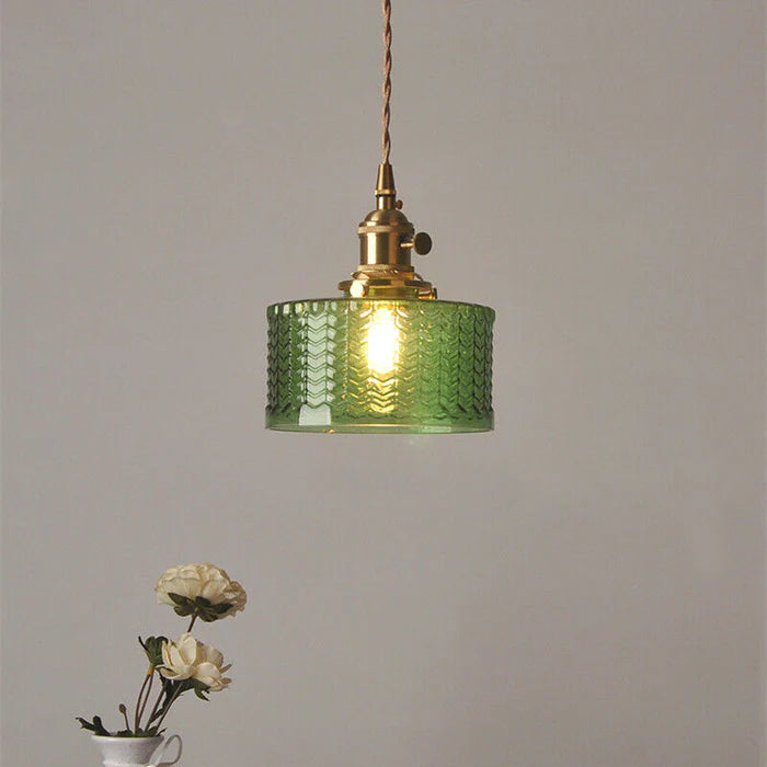 Suspension Vintage en Verre - Cylindra 9