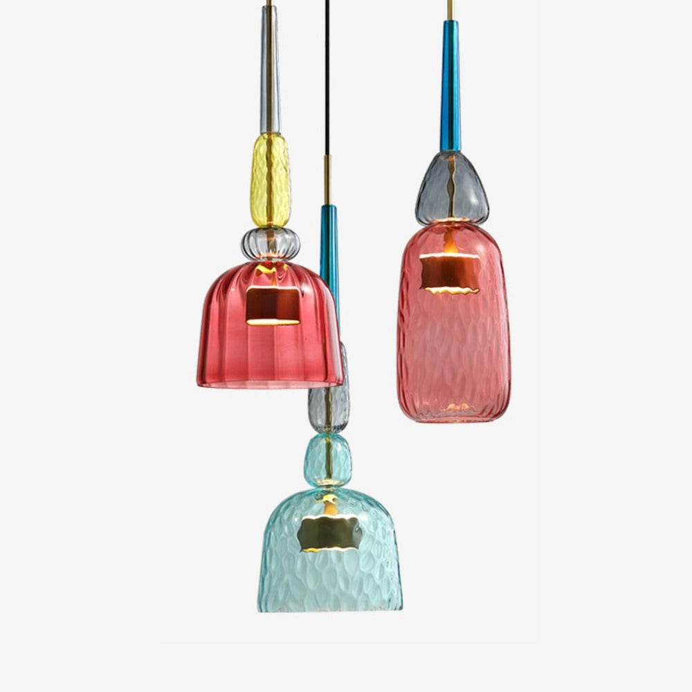 Suspension LED en Verre Coloré - Illumy Chic-2
