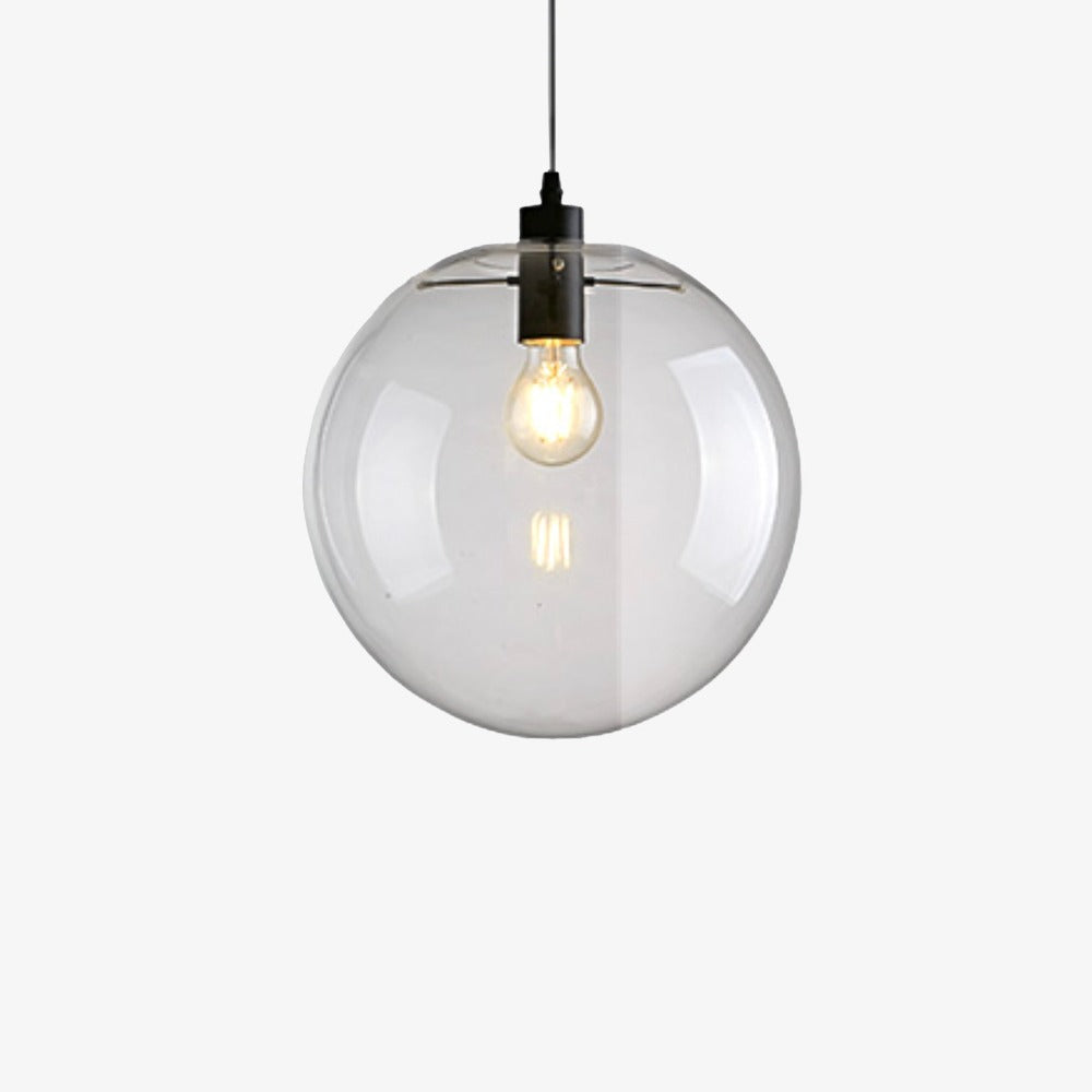Suspension Boule en Verre LED - Éclat Élégant Noir ou Rose Gold-5