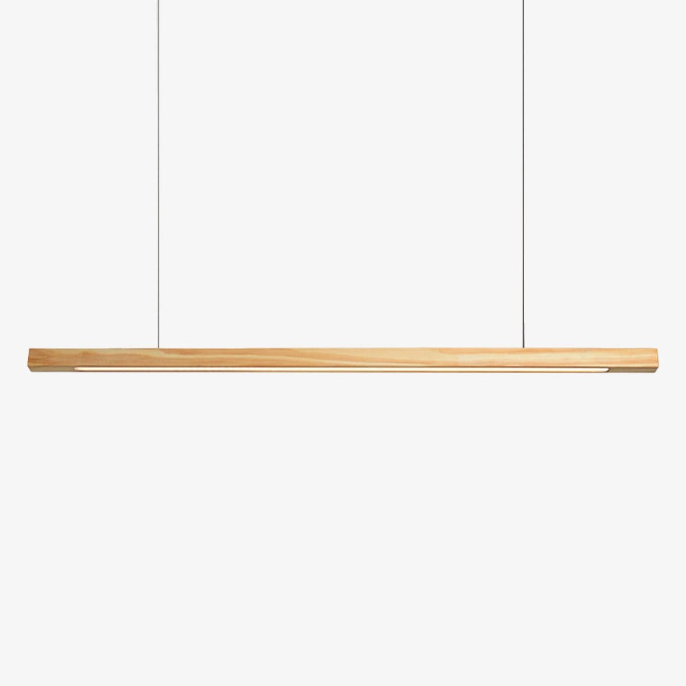 Suspension LED en Bois Allongé - Hang Minimaliste pour Luminaire Chambre-1