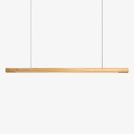 Suspension LED en Bois Allongé - Hang Minimaliste pour Luminaire Chambre-1