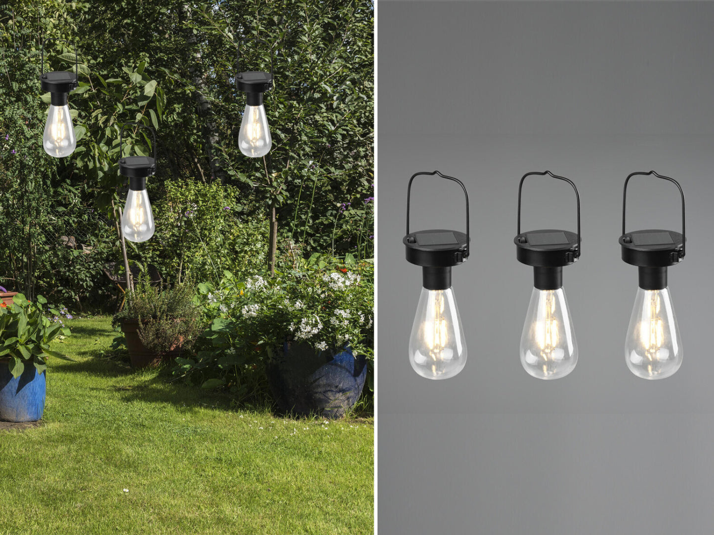 Suspensions lanternes solaires pour extérieur