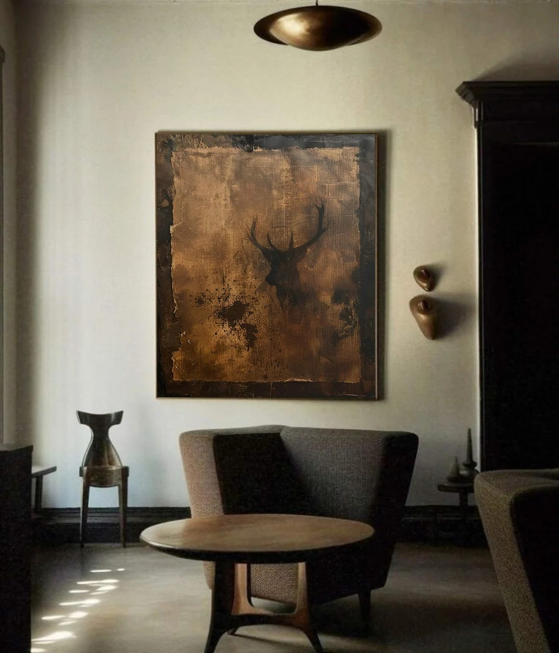 Tableau Décoratif Animalier - Silhouette Élégante de Cerf