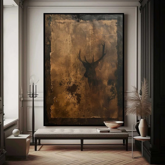Tableau Décoratif Animalier - Silhouette Élégante de Cerf