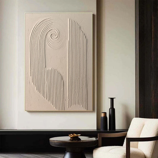 Tableau Décoratif Minimaliste - Beige Élégance