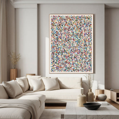Toile Murale Abstraite Colorée - Artisanal Ax1214