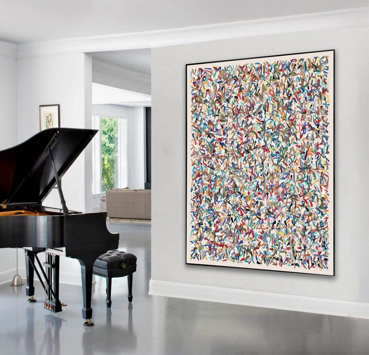 Toile Murale Abstraite Colorée - Artisanal Ax1214