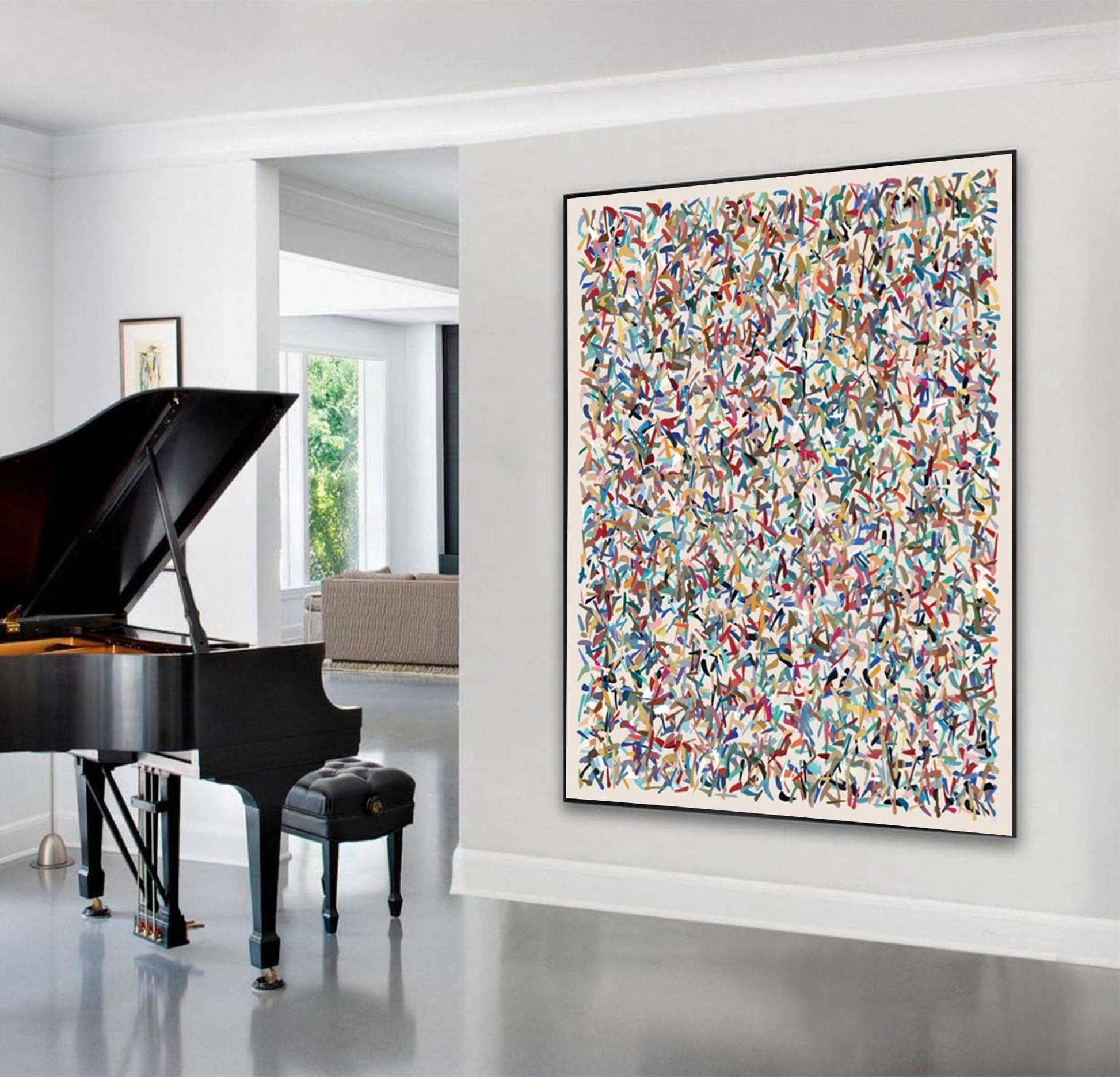 Toile Murale Abstraite Colorée - Artisanal Ax1214