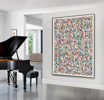 Toile Murale Abstraite Colorée - Artisanal Ax1214