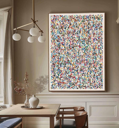 Toile Murale Abstraite Colorée - Artisanal Ax1214