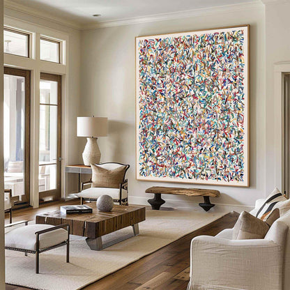 Toile Murale Abstraite Colorée - Artisanal Ax1214