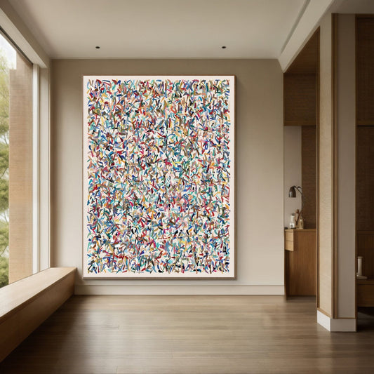 Toile Murale Abstraite Colorée - Artisanal Lunea 0