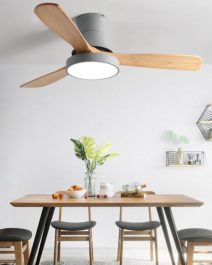 Ventilateur Borealys à 3 pales en bois