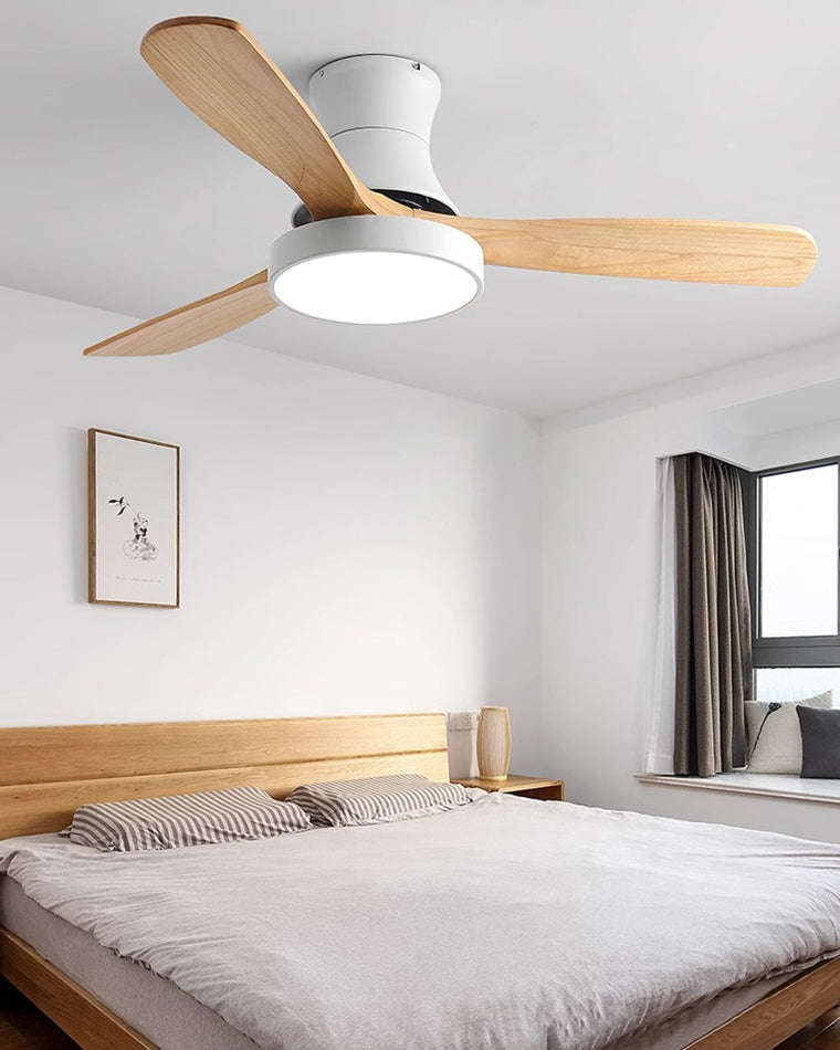 Ventilateur Borealys à 3 pales en bois