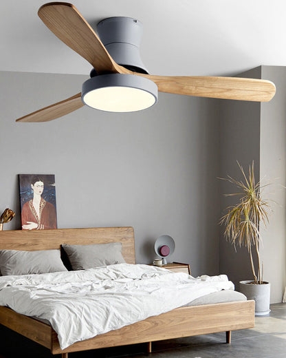 Ventilateur Borealys à 3 pales en bois