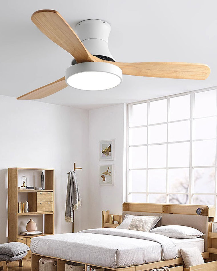 Ventilateur Borealys à 3 pales en bois