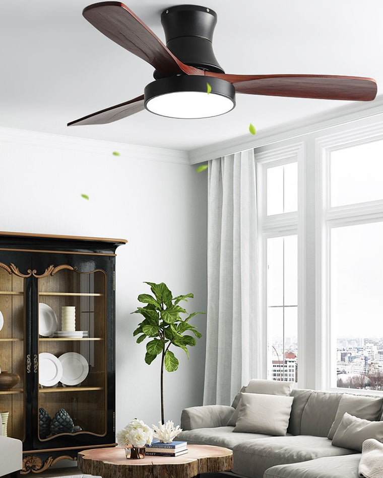 Ventilateur Borealys à 3 pales en bois