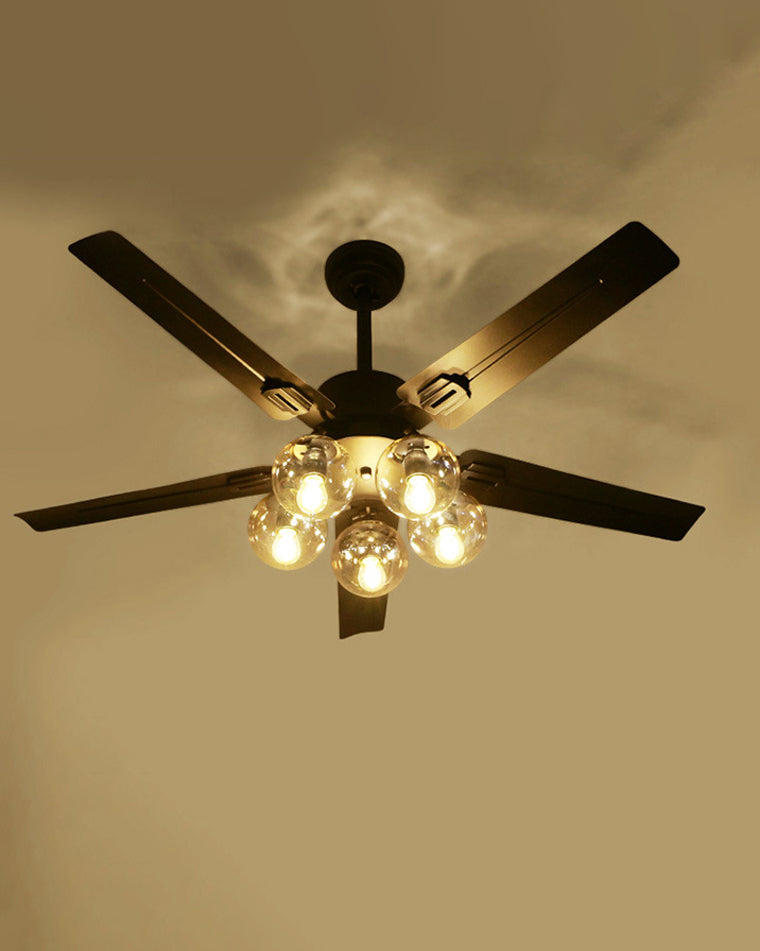 Ventilateur Plafonnier Éclat Verre Noir