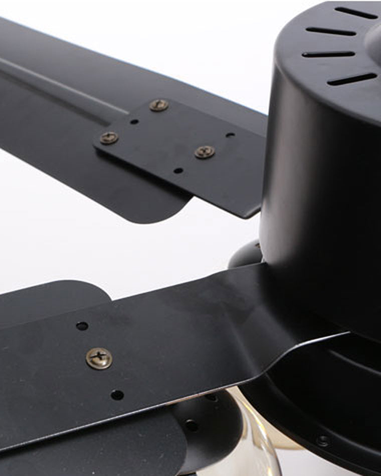 Ventilateur Plafonnier Éclat Verre Noir