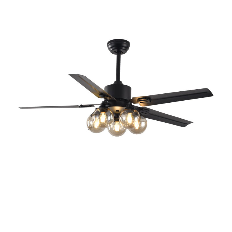 Ventilateur Plafonnier Éclat Verre Noir