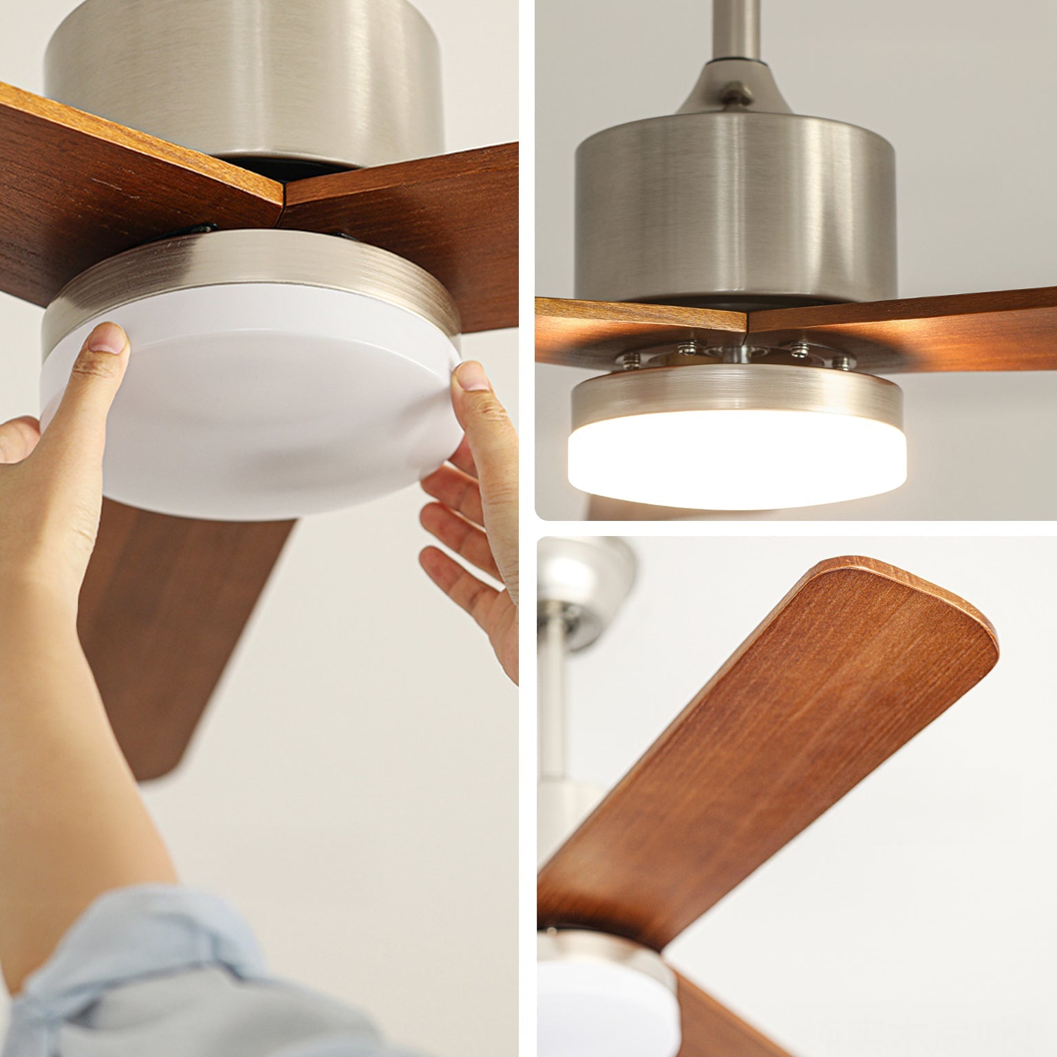 Ventilateur Plafonnier Noce Argentée