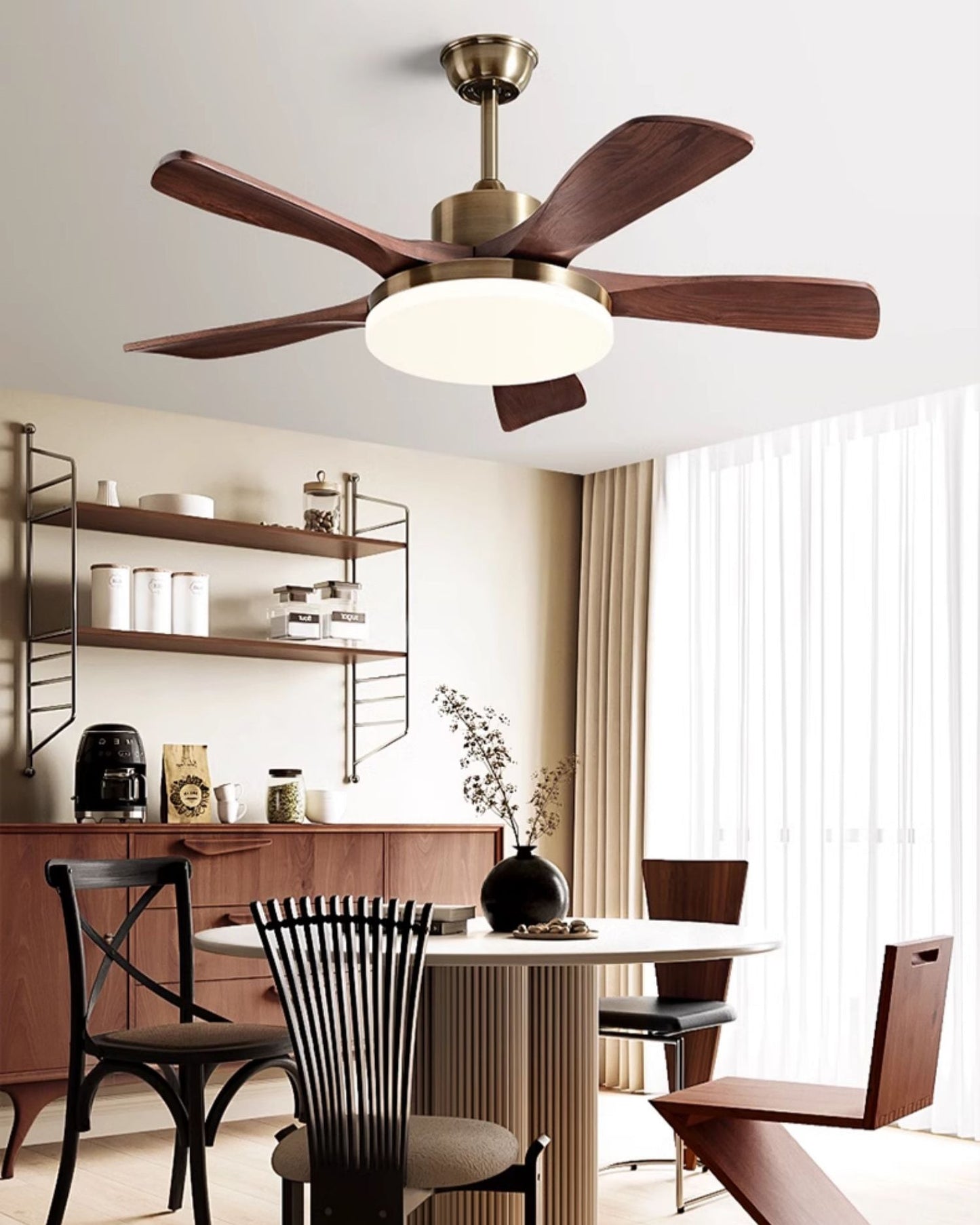 Ventilateur de Plafond Éclat Noyer