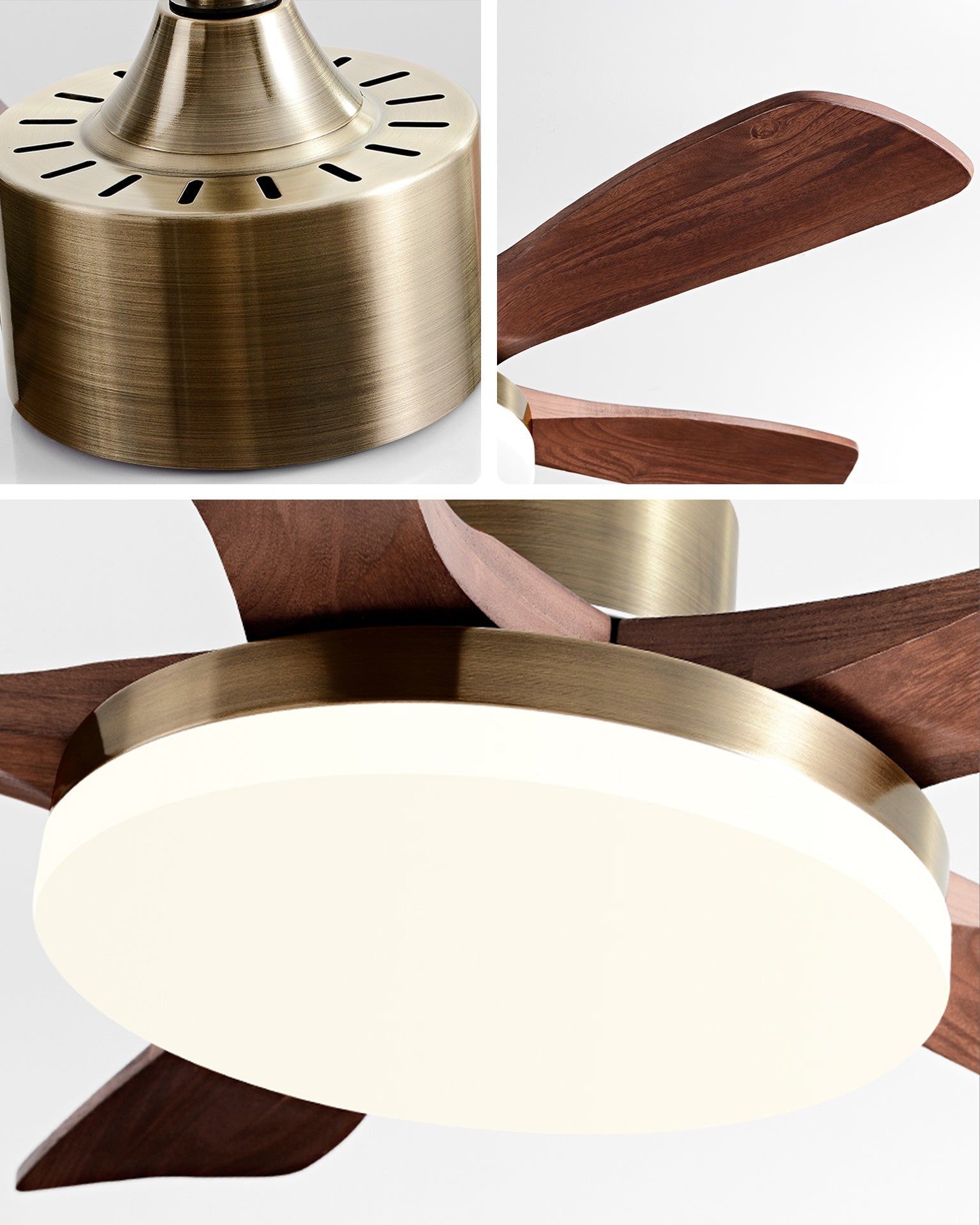 Ventilateur de Plafond Éclat Noyer