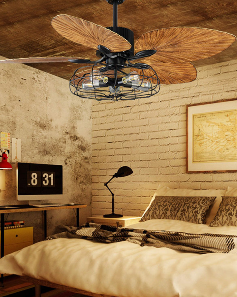Ventilateur de Plafond Industriel au Style Tropical-TropiSteel™