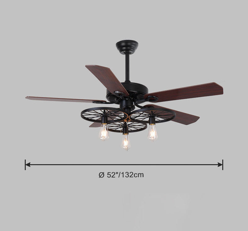 Ventilateur de Plafond Industriel avec Pales en Bois-FerroNox™
