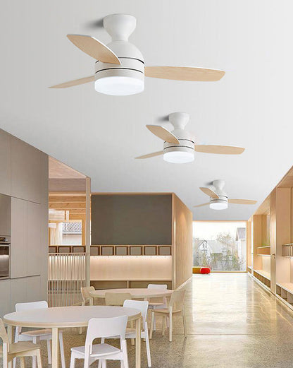 Ventilateur de Plafond LED Style Scandinave – Rose ou Blanc
