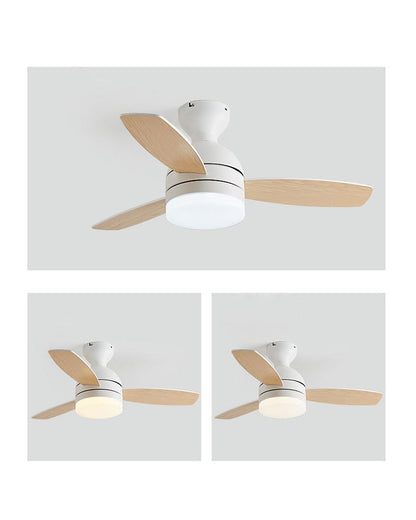 Ventilateur de Plafond LED Style Scandinave – Rose ou Blanc