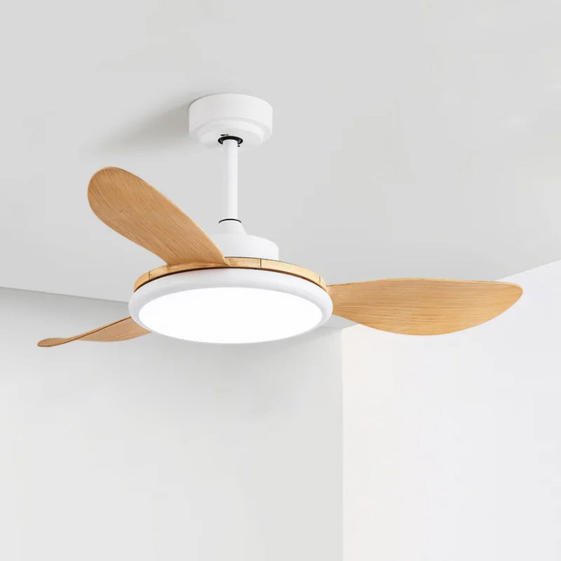 Ventilateur de Plafond Moderne Blanc à LED