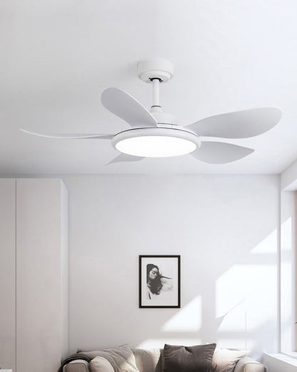 Ventilateur de Plafond Moderne Blanc à LED