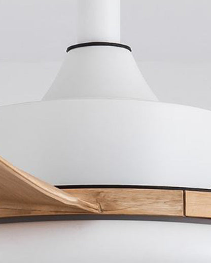 Ventilateur de Plafond Moderne Blanc à LED