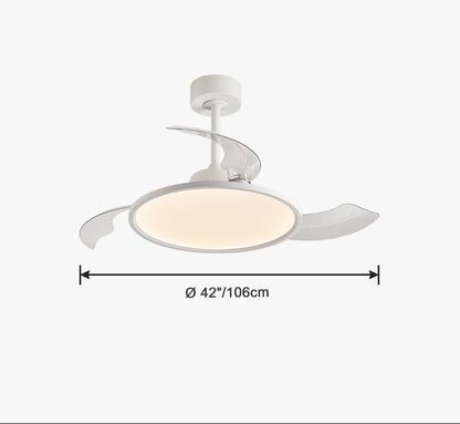 Ventilateur de Plafond Rétractable Blanc au Design Épuré-Lumina Fold
