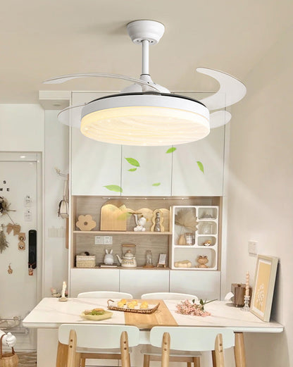 Ventilateur de Plafond Rétractable à Éclairage Polyvalent-BrightFlow