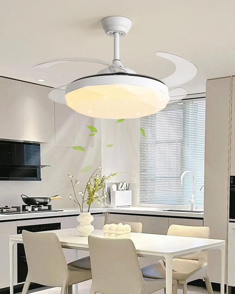 Ventilateur de Plafond Rétractable à Éclairage Polyvalent-BrightFlow