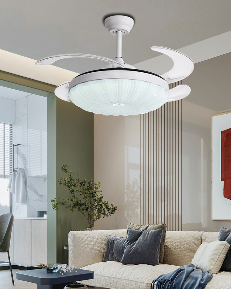 Ventilateur de Plafond Rétractable à Éclairage Polyvalent-BrightFlow