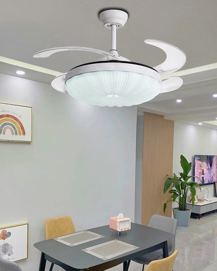 Ventilateur de Plafond Rétractable à Éclairage Polyvalent-BrightFlow