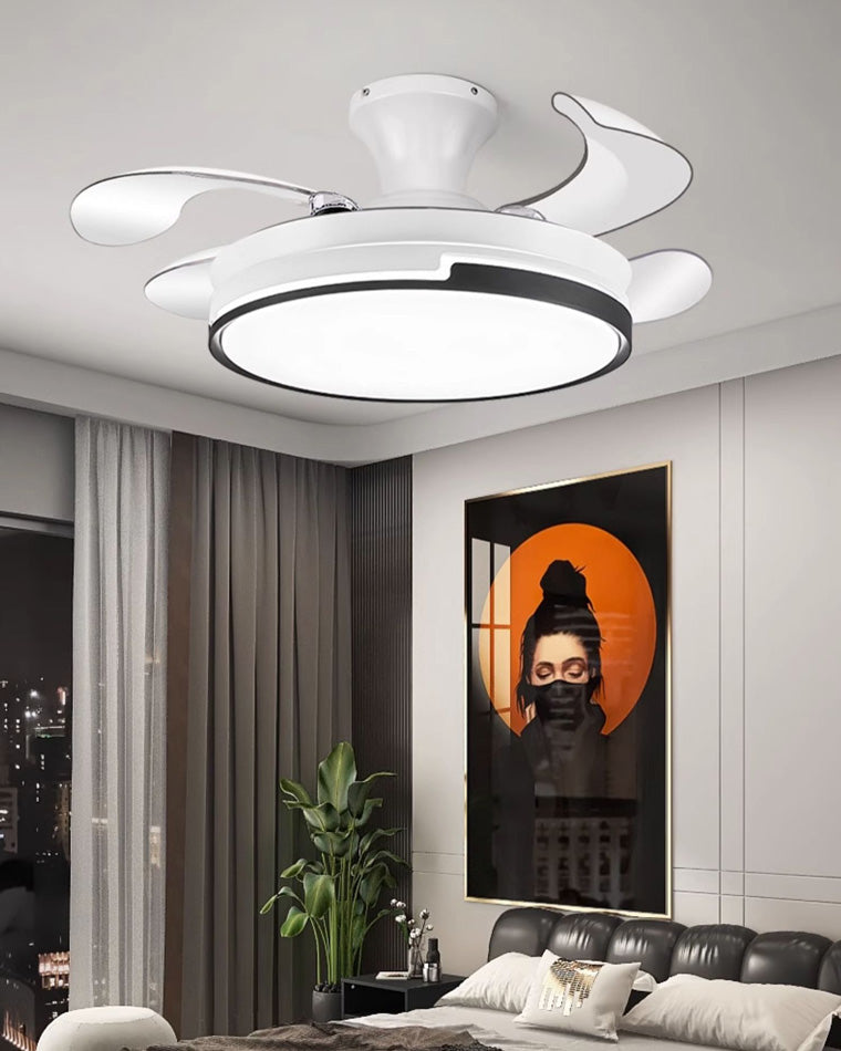 Ventilateur de Plafond Rétractable au Design Contemporain-AeroLux